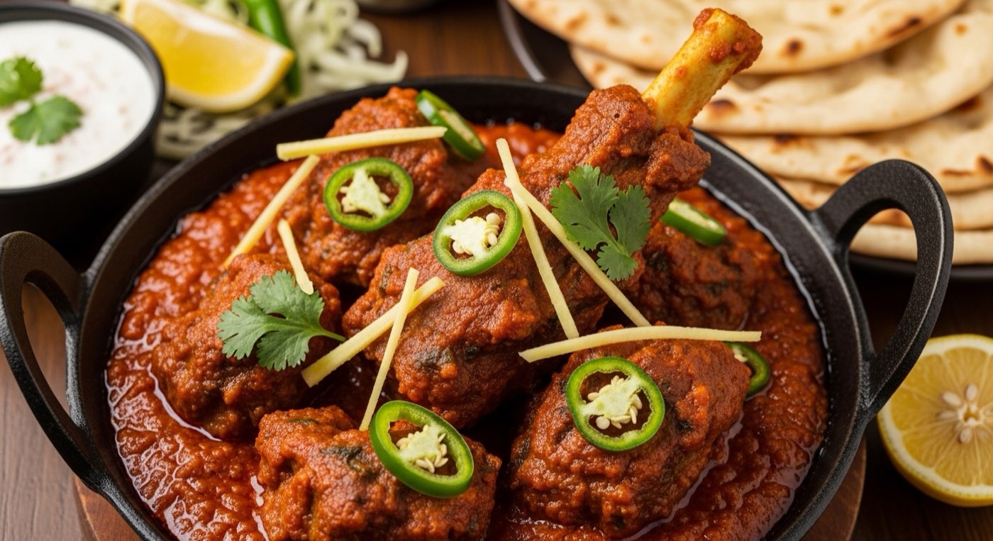A warm home-style tiffin spread with curry, rice, and daal served in containers